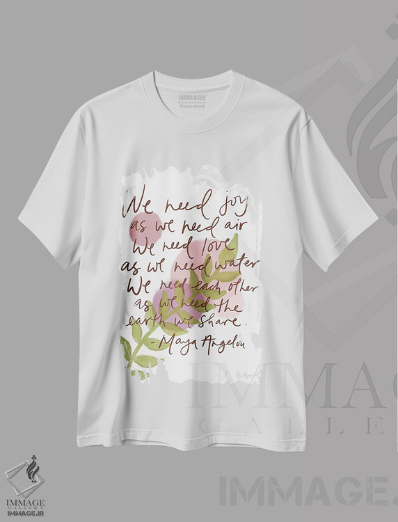 تیشرت طرح دار مایا آنجلو، هنر دیجیتال اثر بک آکارد | فروشگاه ایماژ