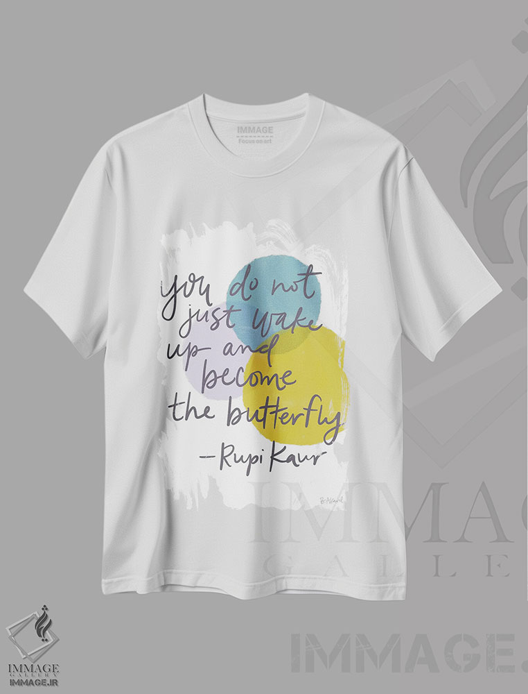 تیشرت طرح دار روبی کائور، هنر دیجیتال اثر بک آکارد | فروشگاه ایماژ