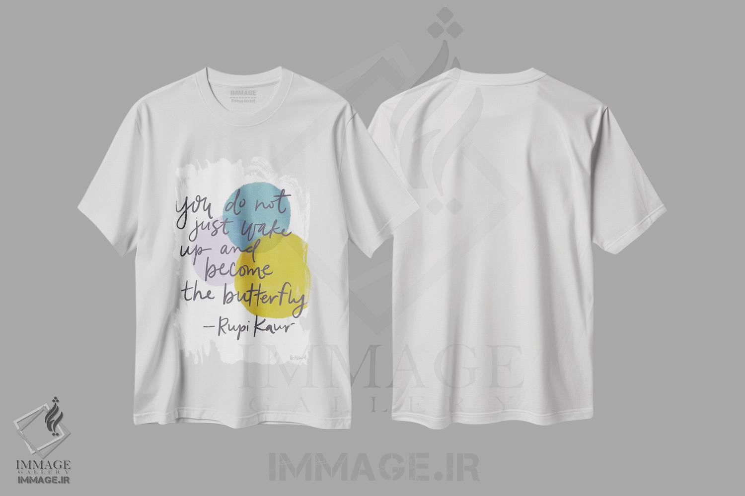 تیشرت طرح دار روبی کائور، هنر دیجیتال اثر بک آکارد | فروشگاه ایماژ