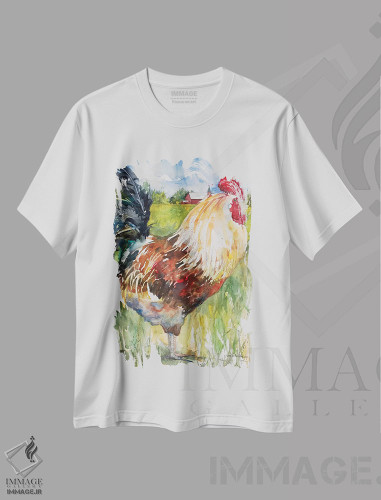 تیشرت طرح دار با عظمت، دکور روستایی اثر آنلاین بوکنکمپ | فروشگاه ایماژ