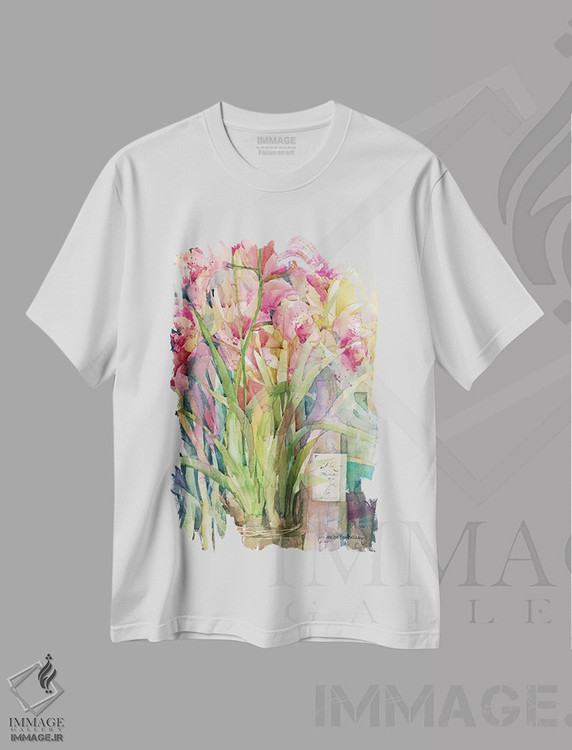 تیشرت طرح دار گردهمایی ارکیده ها، مدیوم اثر آنلاین بوکنکمپ | فروشگاه ایماژ