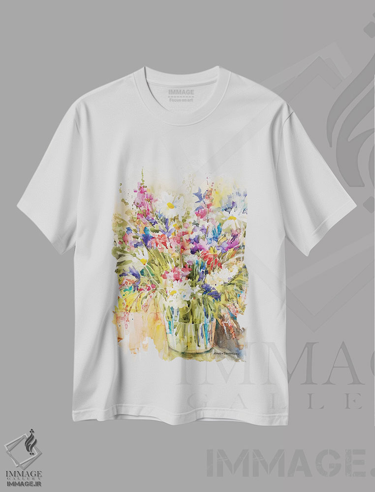 تیشرت طرح دار ترکیب و تطبیق، مدیوم اثر آنلاین بوکنکمپ | immage.ir