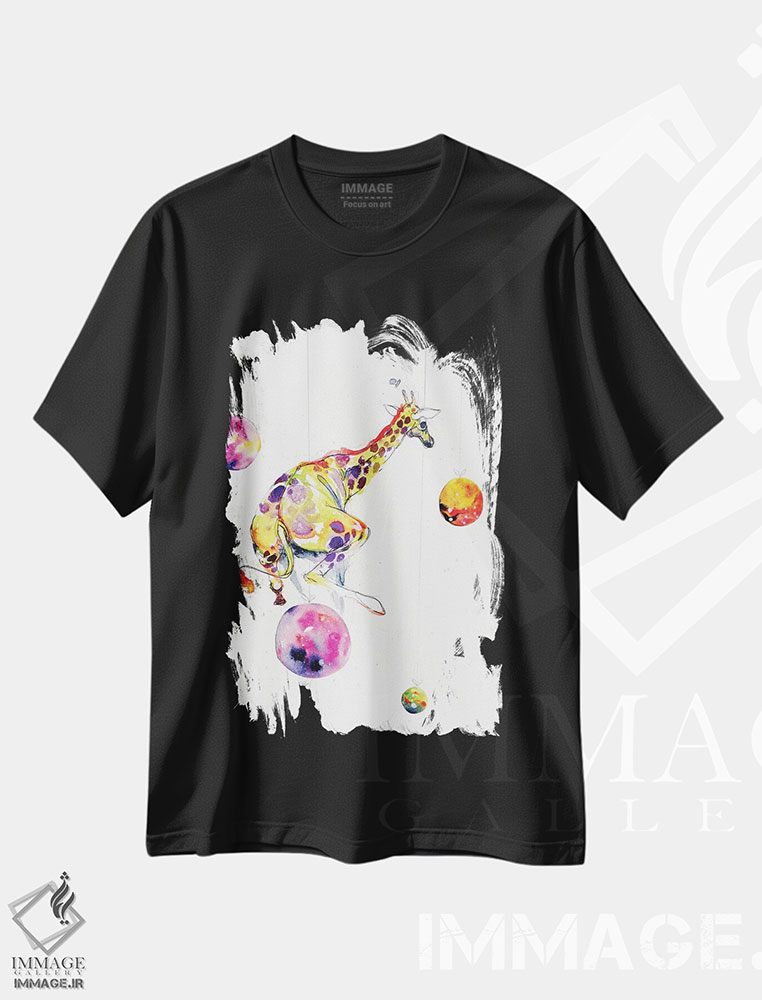 تیشرت طرح دار پرش گر سیاره ها، هنر فاخر معاصر اثر آرت برادران اسوارتز | فروشگاه ایماژ