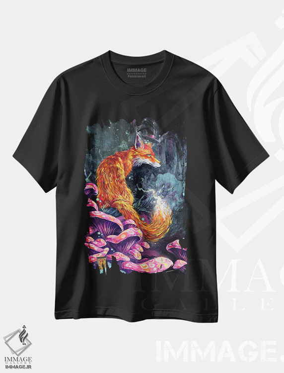 تیشرت طرح دار روباه خوش برخورد، هنر فاخر اثر آرت برادران اسوارتز | immage.ir