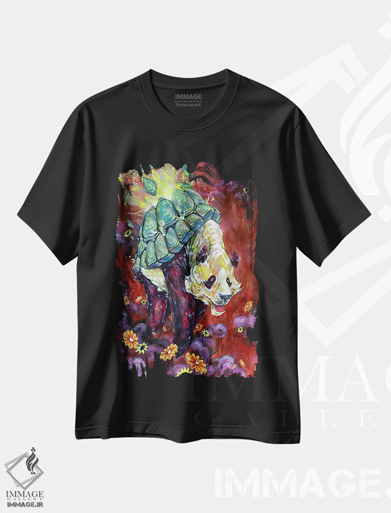 تیشرت طرح دار هیاهوی پانداها، هنر فاخر اثر آرت برادران اسوارتز | فروشگاه ایماژ