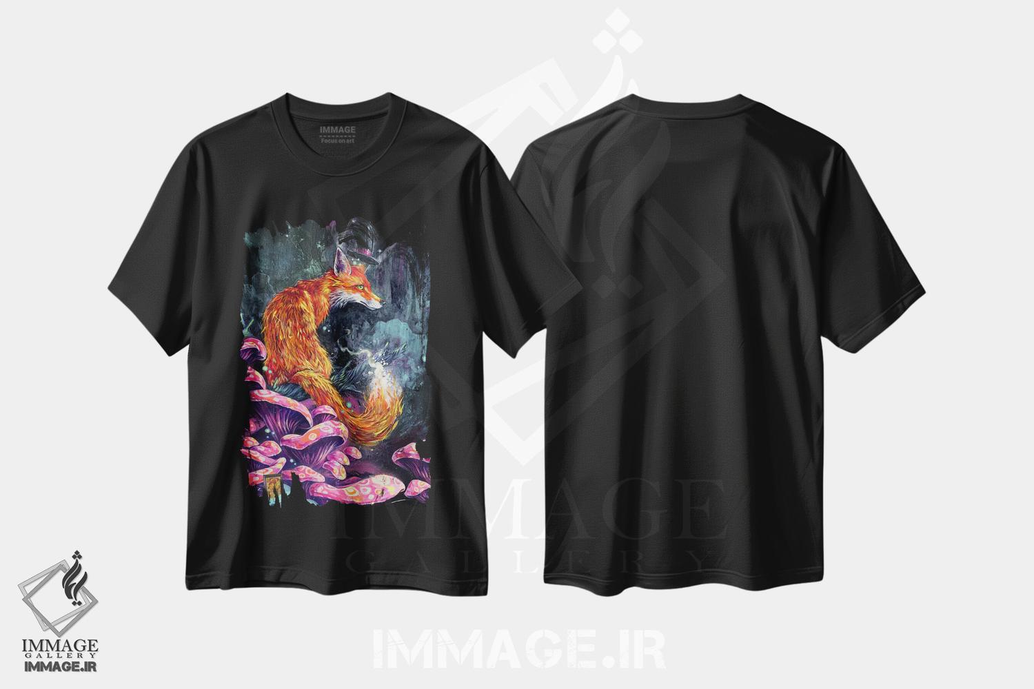 تیشرت طرح دار روباه خوش برخورد، هنر فاخر اثر آرت برادران اسوارتز | immage.ir