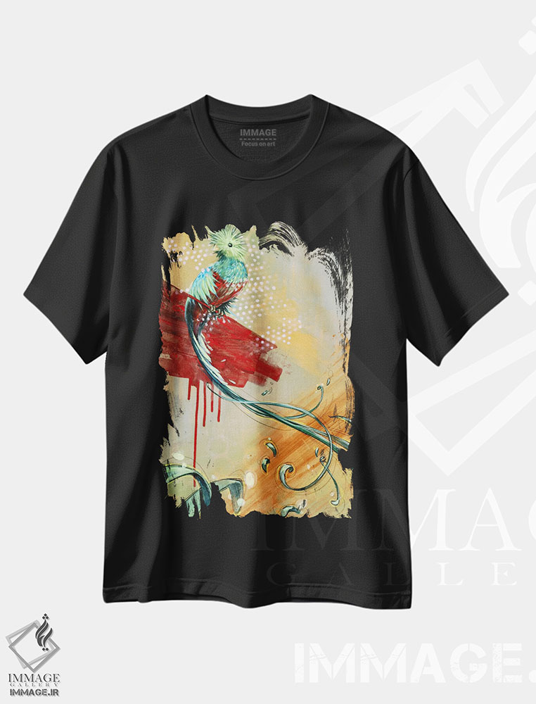 تیشرت طرح دار آواز خاموش، هنر فاخر اثر آرت برادران اسوارتز | immage.ir