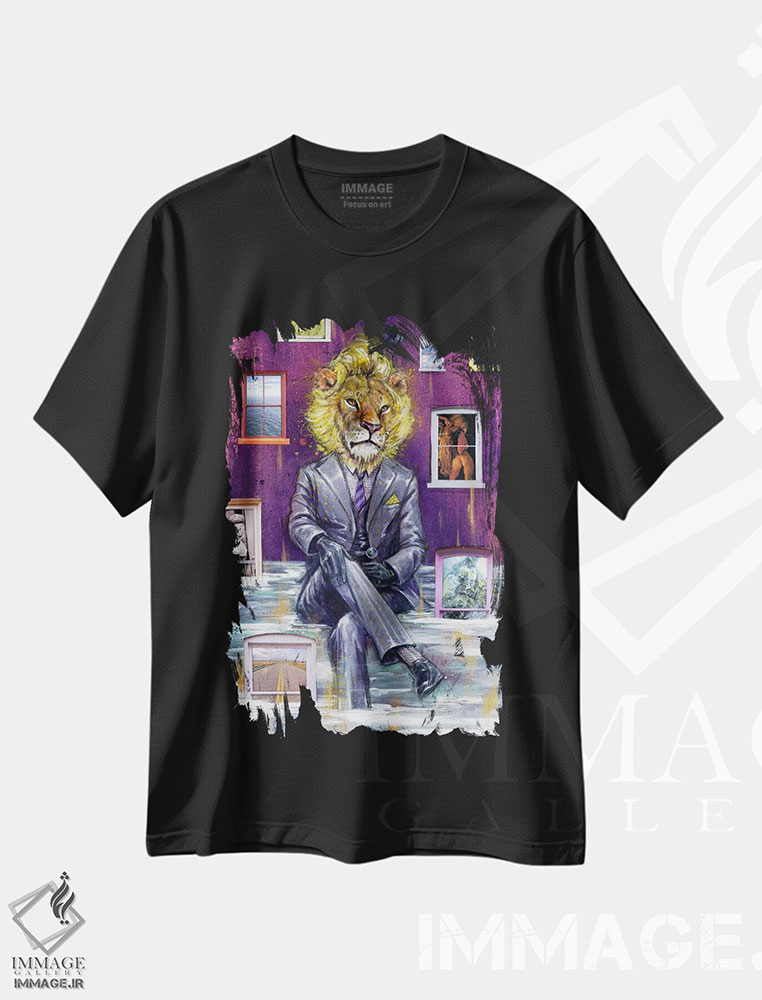 تیشرت طرح دار آن سوی آینه، هنر فاخر اثر آرت برادران اسوارتز | فروشگاه ایماژ