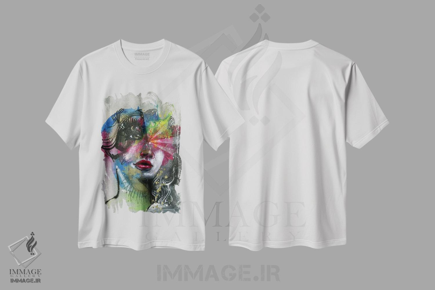 تیشرت طرح دار چشم های باز، تزئینی اثر آرت برادران اسوارتز | immage.ir