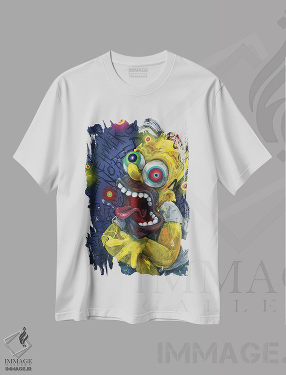 تیشرت طرح دار هومر، وینتیج و رترو اثر آرت برادران اسوارتز | فروشگاه ایماژ