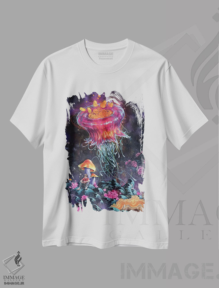 تیشرت طرح دار منظرهٔ صوتی، هنر فاخر معاصر اثر آرت برادران اسوارتز | immage.ir