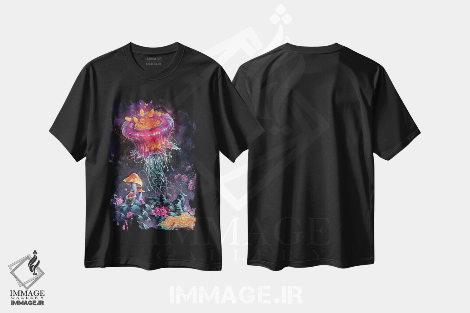 تیشرت طرح دار منظرهٔ صوتی، هنر فاخر معاصر اثر آرت برادران اسوارتز | فروشگاه ایماژ