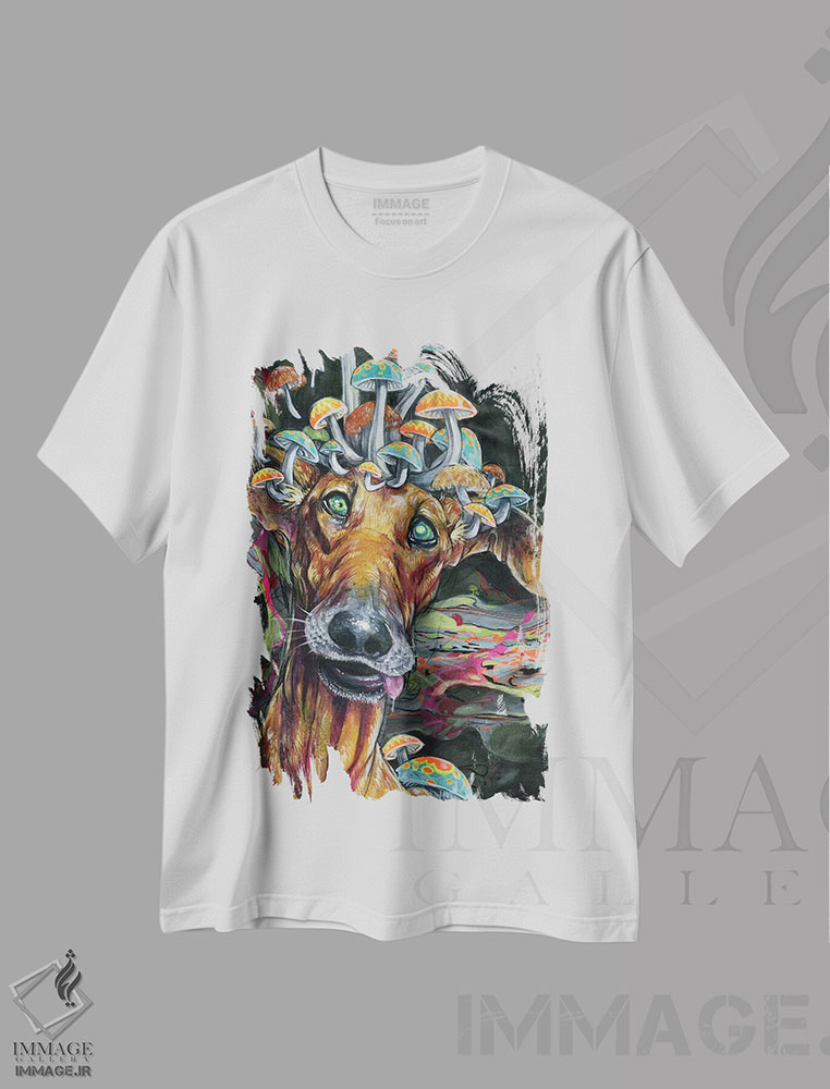 تیشرت طرح دار غار دوایت اثر آرت برادران اسوارتز | فروشگاه ایماژ