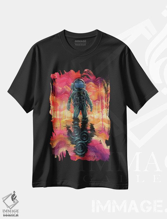 تیشرت طرح دار اسپیس من اسپلایف، دکوراسیون جایگزین اثر آرت برادران اسوارتز | فروشگاه ایماژ