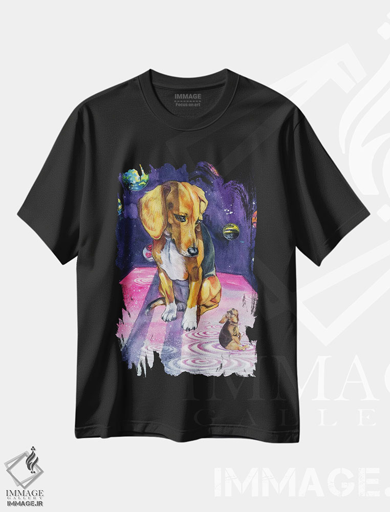 تیشرت طرح دار تأمل در خود اثر آرت برادران اسوارتز | فروشگاه ایماژ