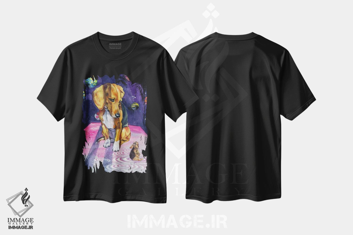 تیشرت طرح دار تأمل در خود اثر آرت برادران اسوارتز | فروشگاه ایماژ