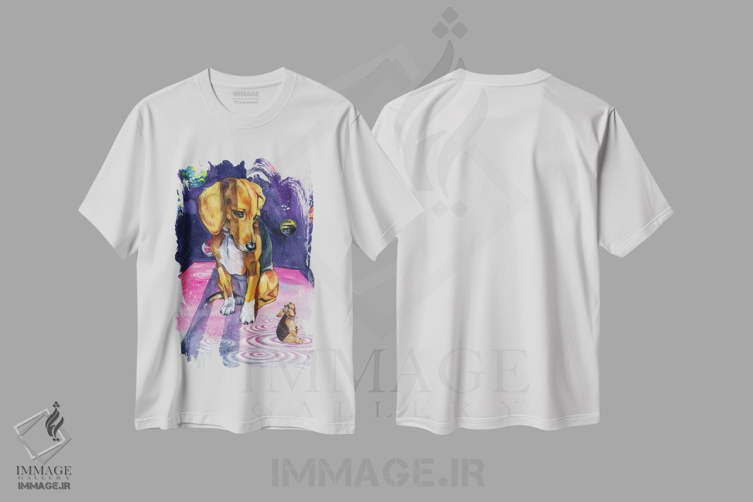 تیشرت طرح دار تأمل در خود اثر آرت برادران اسوارتز | immage.ir