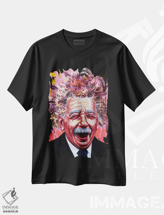 تیشرت طرح دار آلبرت پاینشتاین، هنر فاخر معاصر اثر آرت برادران اسوارتز | immage.ir