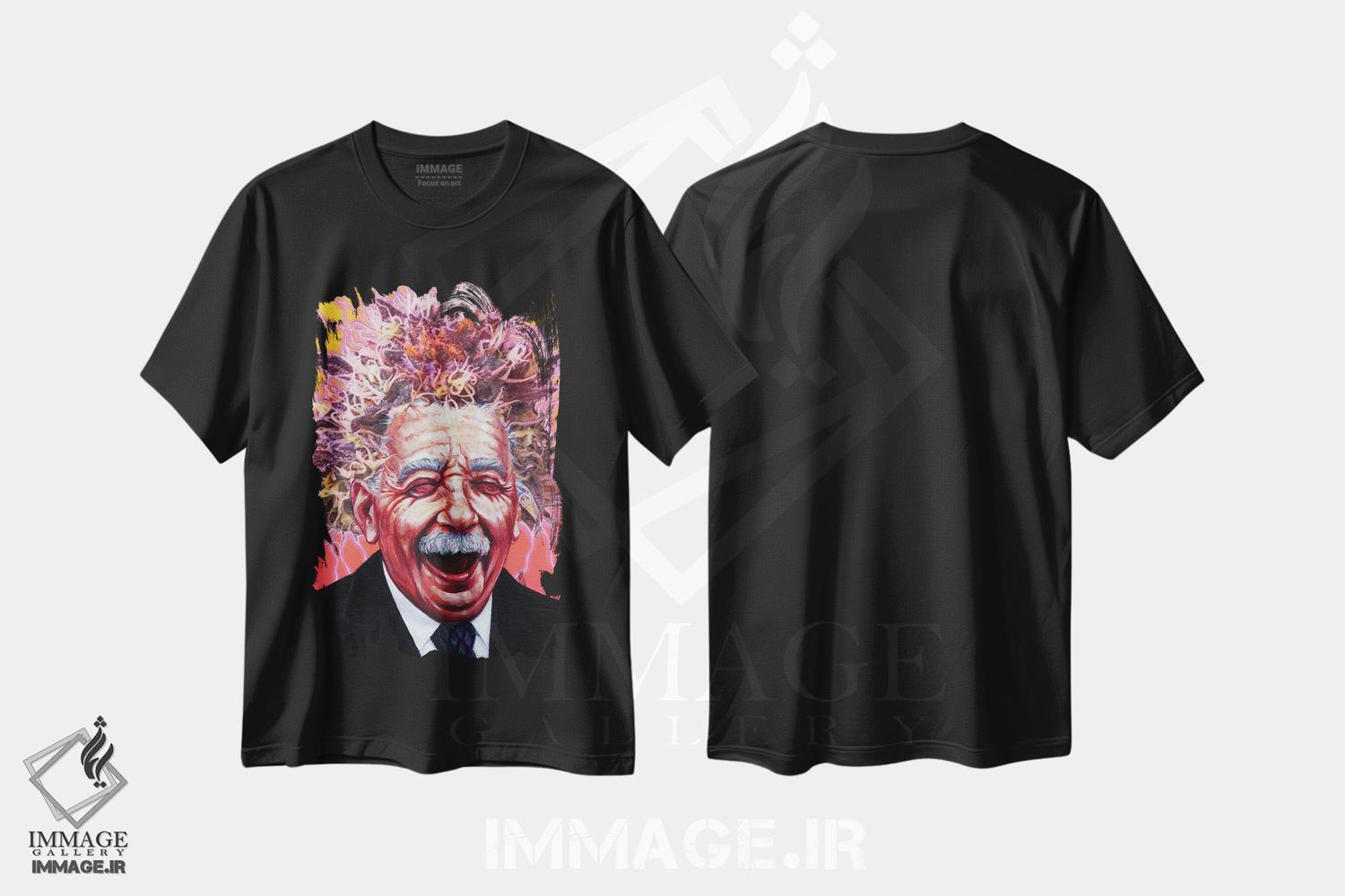 تیشرت طرح دار آلبرت پاینشتاین، هنر فاخر معاصر اثر آرت برادران اسوارتز | immage.ir