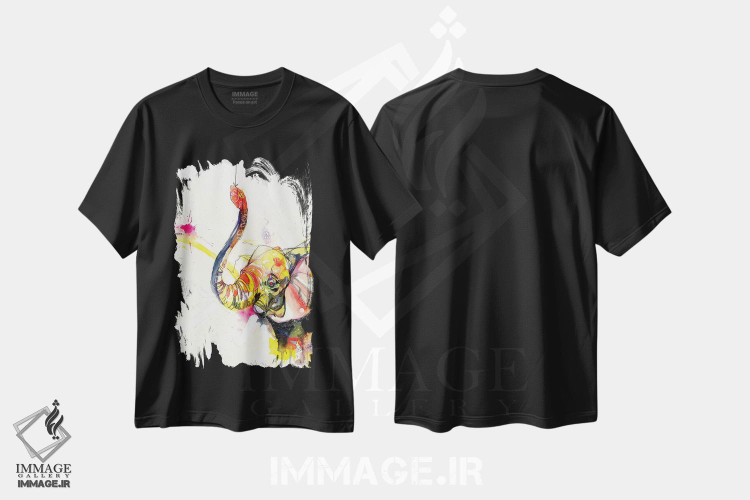 تیشرت طرح دار چوب کبریت سوخته، هنر فاخر معاصر اثر آرت برادران اسوارتز | فروشگاه ایماژ