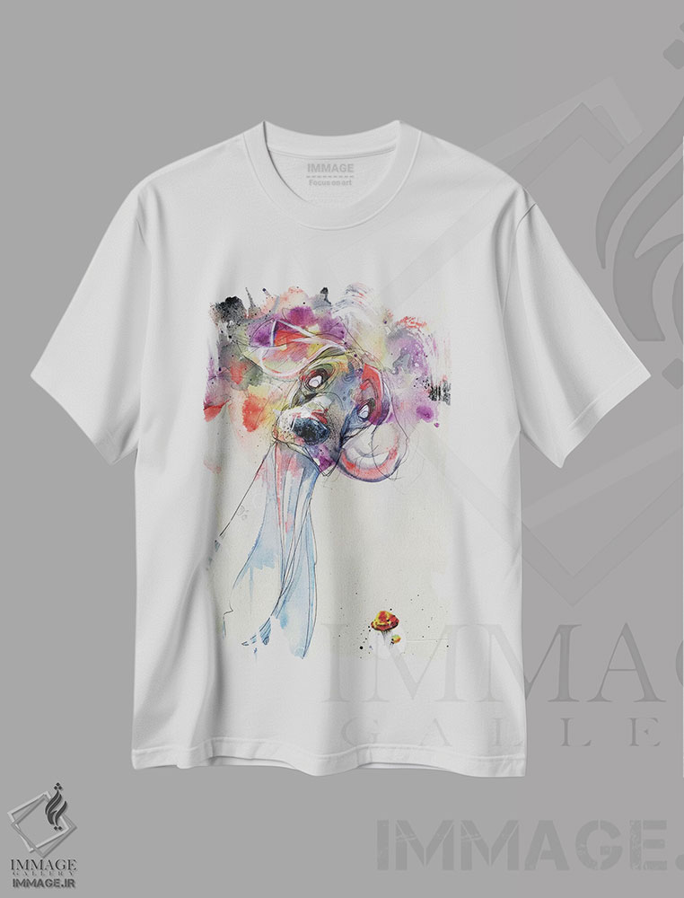تیشرت طرح دار رنگ خارج از خطوطت، هنر فاخر معاصر اثر آرت برادران اسوارتز | فروشگاه ایماژ