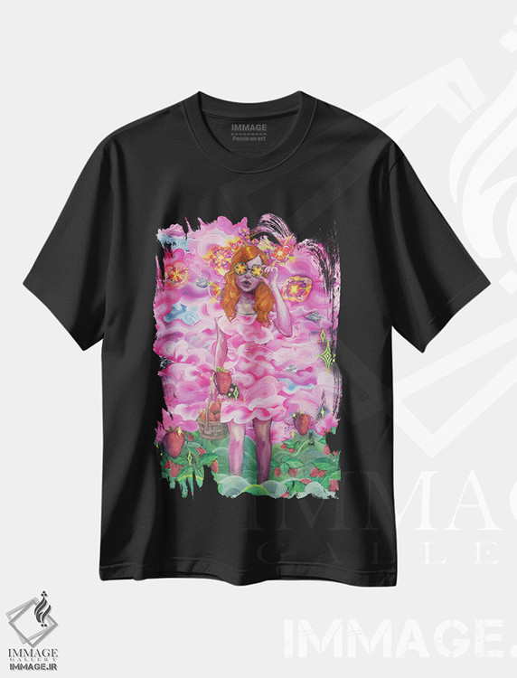 تیشرت طرح دار چشم های کالیدوسکوپی، هنر فاخر معاصر اثر آرت برادران اسوارتز | فروشگاه ایماژ