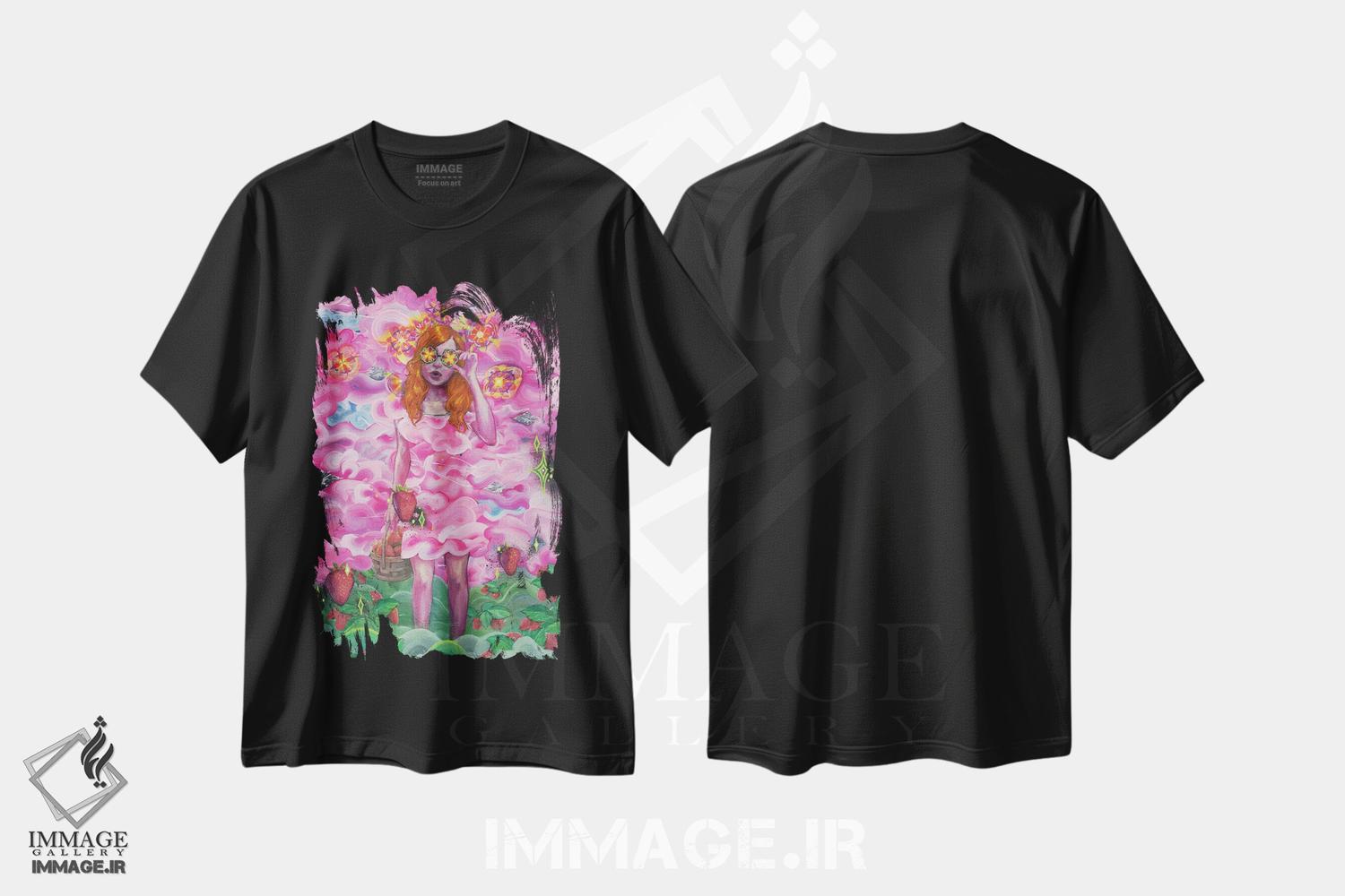 تیشرت طرح دار چشم های کالیدوسکوپی، هنر فاخر معاصر اثر آرت برادران اسوارتز | فروشگاه ایماژ