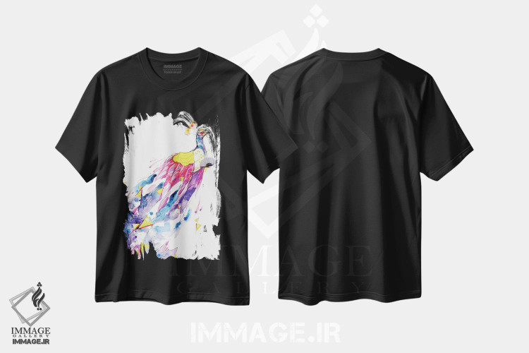 تیشرت طرح دار لوسیِ رها، هنر فاخر معاصر اثر آرت برادران اسوارتز | immage.ir