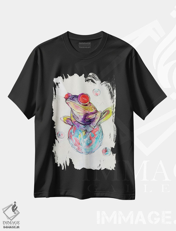 تیشرت طرح دار کرانچ کره بادام زمینی، هنر فاخر معاصر اثر آرت برادران اسوارتز | فروشگاه ایماژ