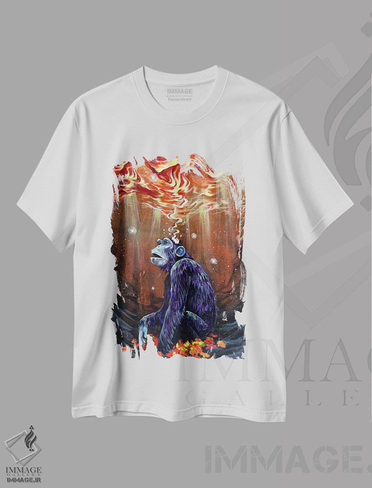 تیشرت طرح دار ابرهای ساعت وار، هنر فاخر اثر آرت برادران اسوارتز | فروشگاه ایماژ