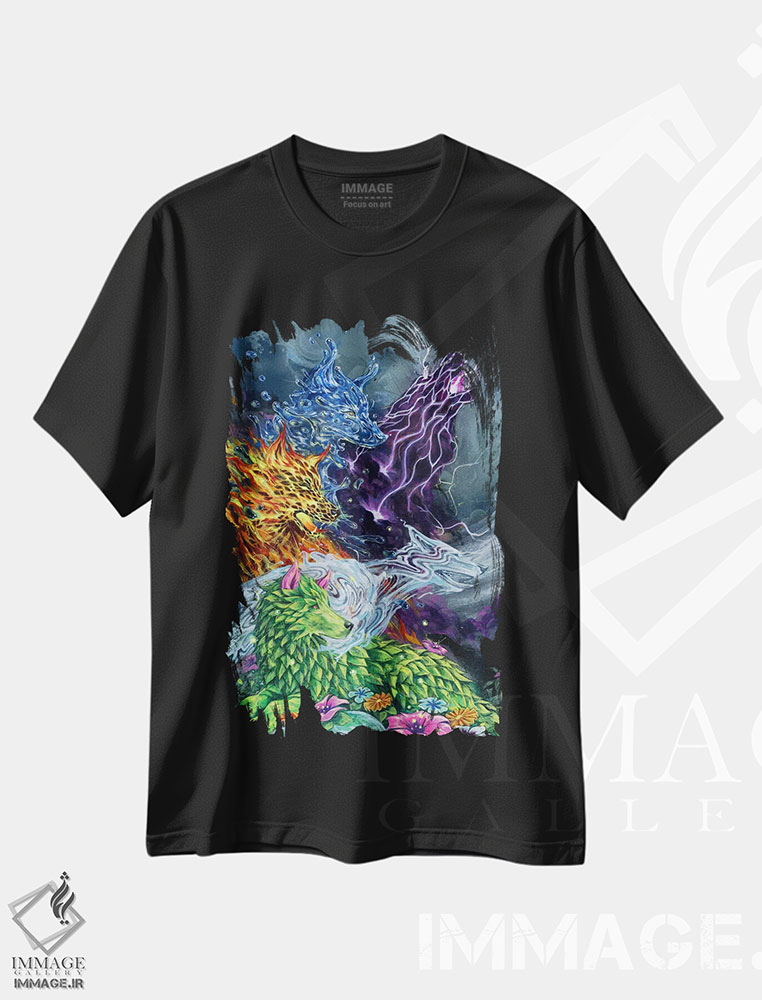 تیشرت طرح دار لیموناد برقی زوزه کش، دکوراسیون جایگزین اثر آرت برادران اسوارتز | فروشگاه ایماژ