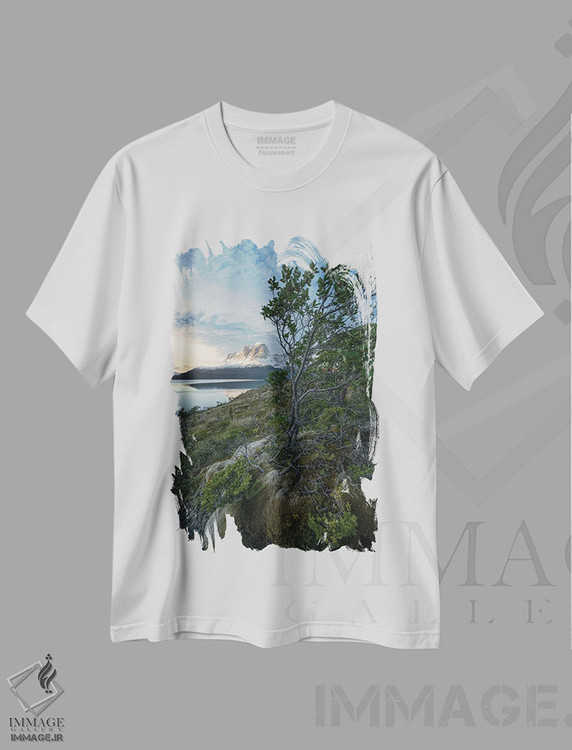 تیشرت طرح دار غروب در آبدره های پاتاگونیا IV، مدیوم اثر استیو برکلی | فروشگاه ایماژ