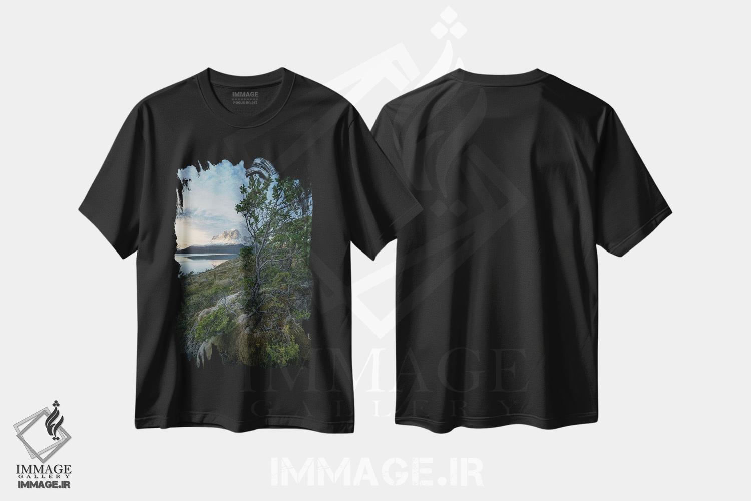 تیشرت طرح دار غروب در آبدره های پاتاگونیا IV، مدیوم اثر استیو برکلی | immage.ir
