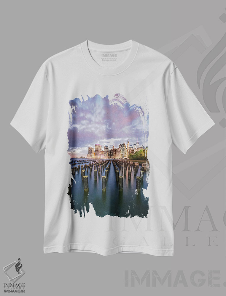 تیشرت طرح دار اسکله ۱، مدیوم اثر استیو برکلی | immage.ir