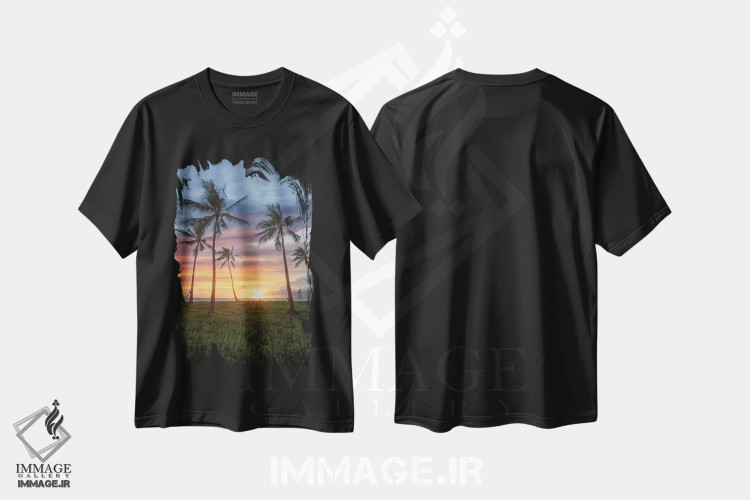 تیشرت طرح دار مائویی، مدیوم اثر استیو برکلی | immage.ir