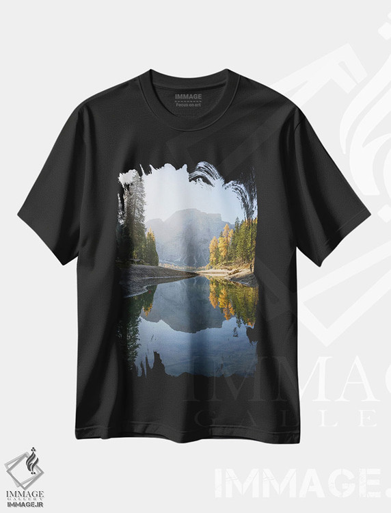 تیشرت طرح دار دریاچهٔ براایس، مدیوم اثر استیو برکلی | فروشگاه ایماژ