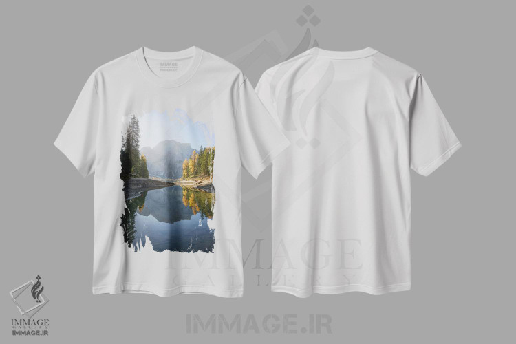 تیشرت طرح دار دریاچهٔ براایس، مدیوم اثر استیو برکلی | immage.ir