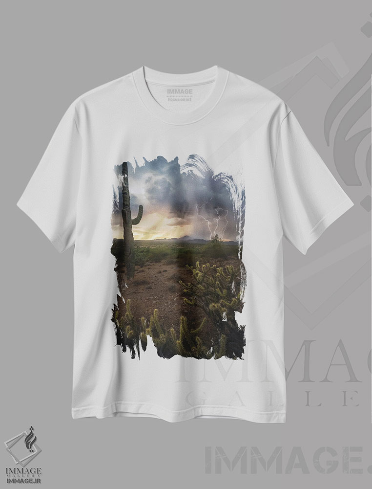 تیشرت طرح دار عنصری آریزونا، مدیوم اثر استیو برکلی | فروشگاه ایماژ