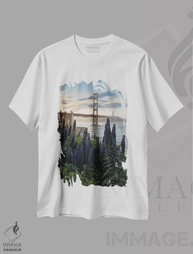 تیشرت طرح دار گلدن گیت در پریسیدیو IV، مدیوم اثر استیو برکلی | فروشگاه ایماژ
