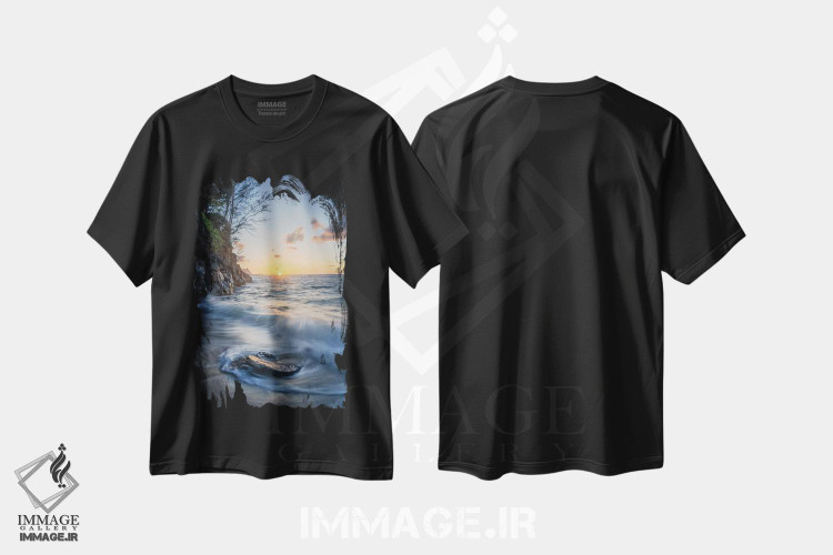 تیشرت طرح دار ساحل مخفی، مدیوم اثر استیو برکلی | immage.ir