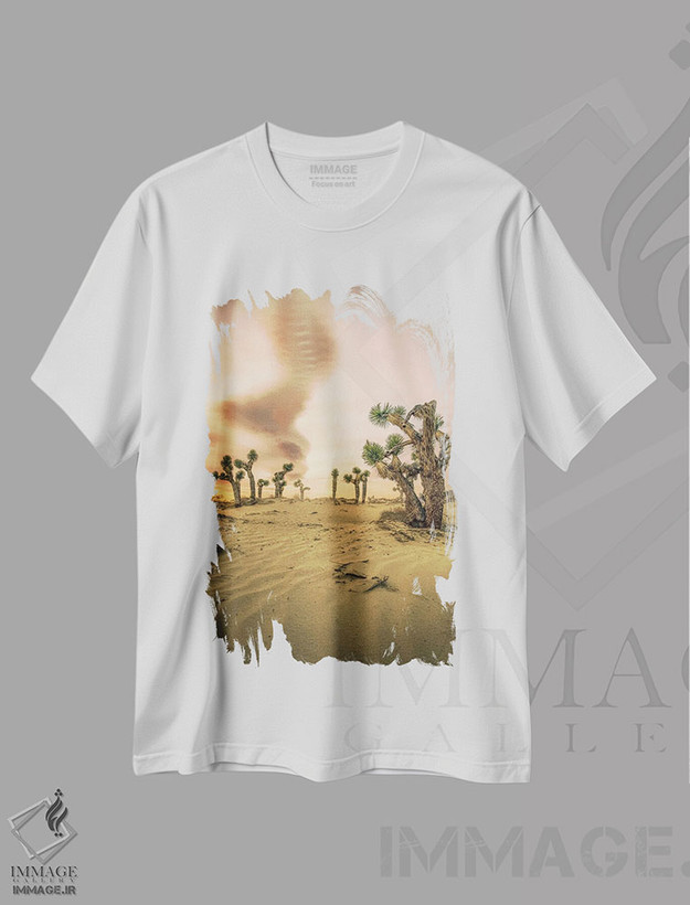 تیشرت طرح دار طلوع درخت یوشوا، مدیوم اثر استیو برکلی | فروشگاه ایماژ