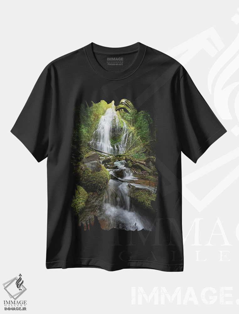 تیشرت طرح دار آبشار پروکسی، مدیوم اثر استیو برکلی | فروشگاه ایماژ
