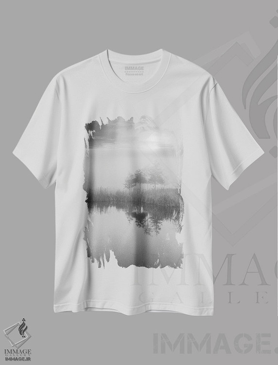 تیشرت طرح دار مجموعه بلوط ساحلی XLIV، عکاسی سیاه و سفید اثر آلن بلاوشتاین | immage.ir