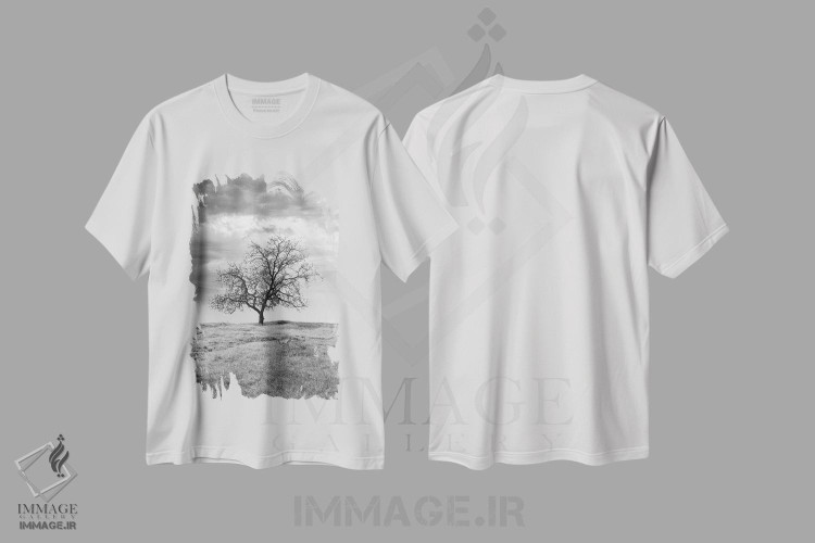 تیشرت طرح دار مجموعه بلوط ساحلی XXIII، عکاسی سیاه و سفید اثر آلن بلاوشتاین | immage.ir