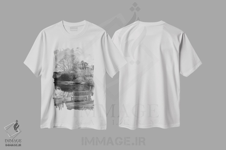 تیشرت طرح دار مجموعه بلوط ساحلی LXIII، عکاسی سیاه و سفید اثر آلن بلاوشتاین | immage.ir