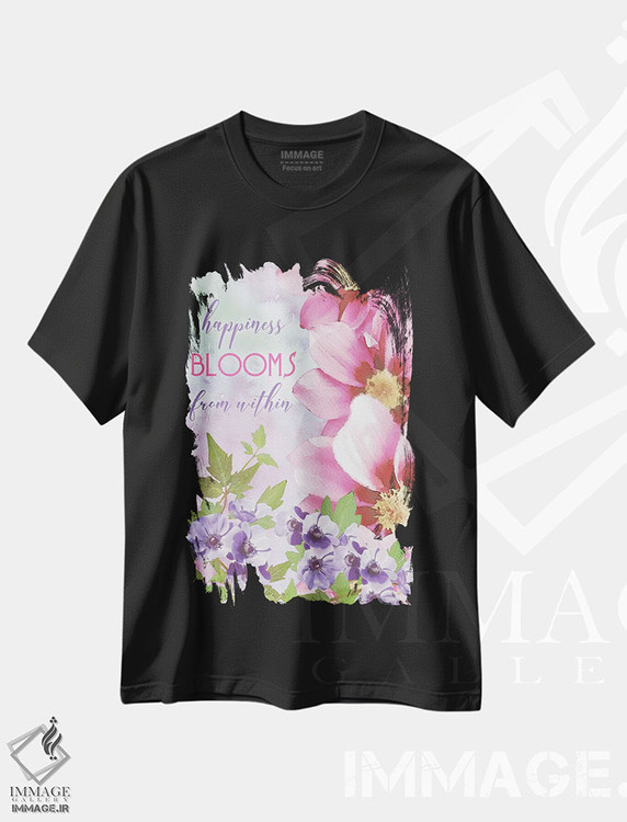 تیشرت طرح دار شادی از درون شکوفا می شود، تزئینی اثر بلوبرد بارن | immage.ir