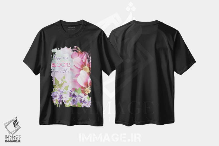 تیشرت طرح دار شادی از درون شکوفا می شود، تزئینی اثر بلوبرد بارن | immage.ir