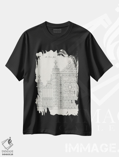 تیشرت طرح دار طراحی دروازهٔ آهنی II، تزئینی اثر بتی لنگلی | فروشگاه ایماژ