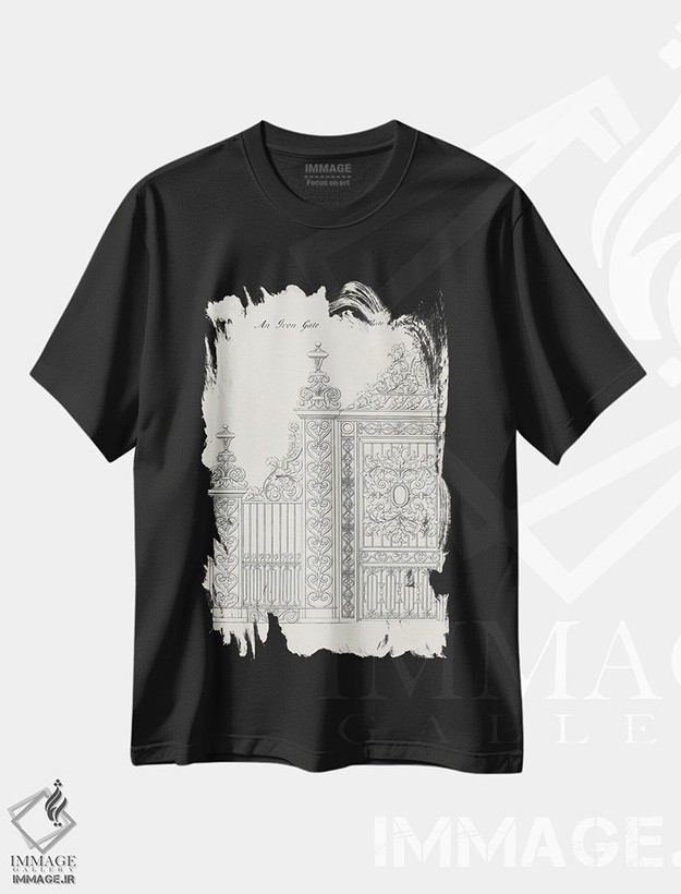 تیشرت طرح دار طراحی دروازهٔ آهنی II، تزئینی اثر بتی لنگلی | فروشگاه ایماژ