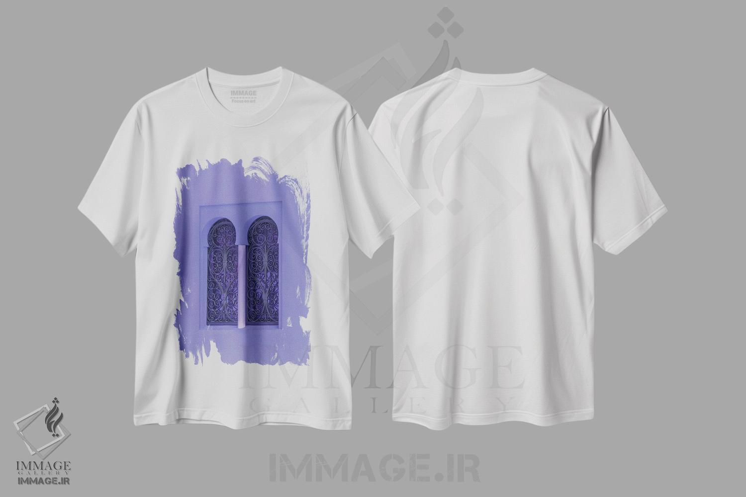 تیشرت طرح دار پنجره های شرقی، تزئینی اثر بلی | immage.ir